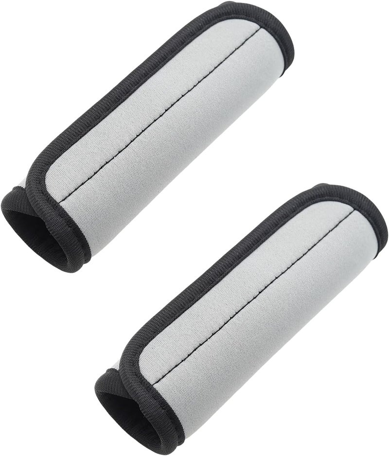 JAKOUE 2pcs Silver Luggage Handle Wraps for Suitcase- Soft Suitcase Handle Covers for Travel Accessories（ Bright Color for Suitcase Tags Identifiers ） - Image 1